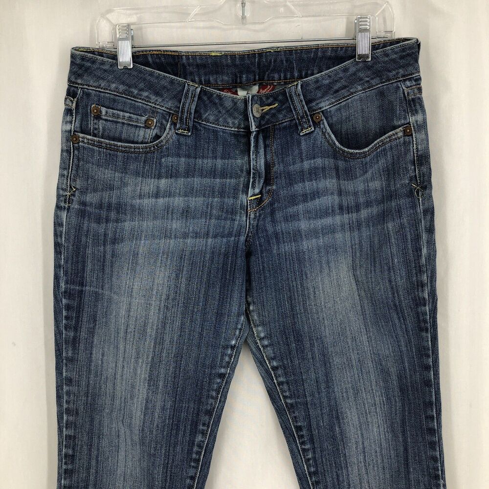 Lucky Brand Gene Montesano Lola Straight Run Stitch Denim Jeans 6/28 (32x29)